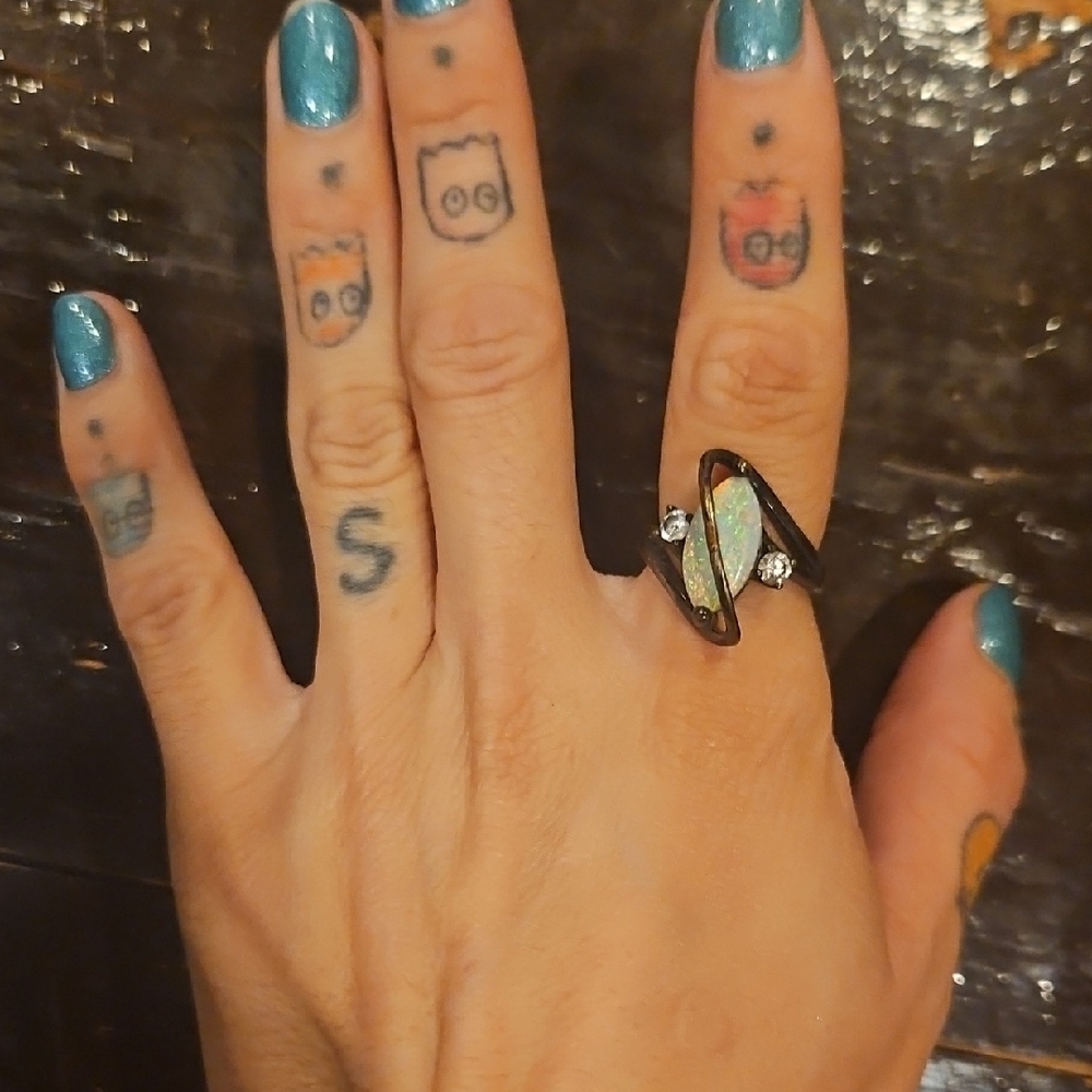 Black Opal Fragrant Jewels Ring